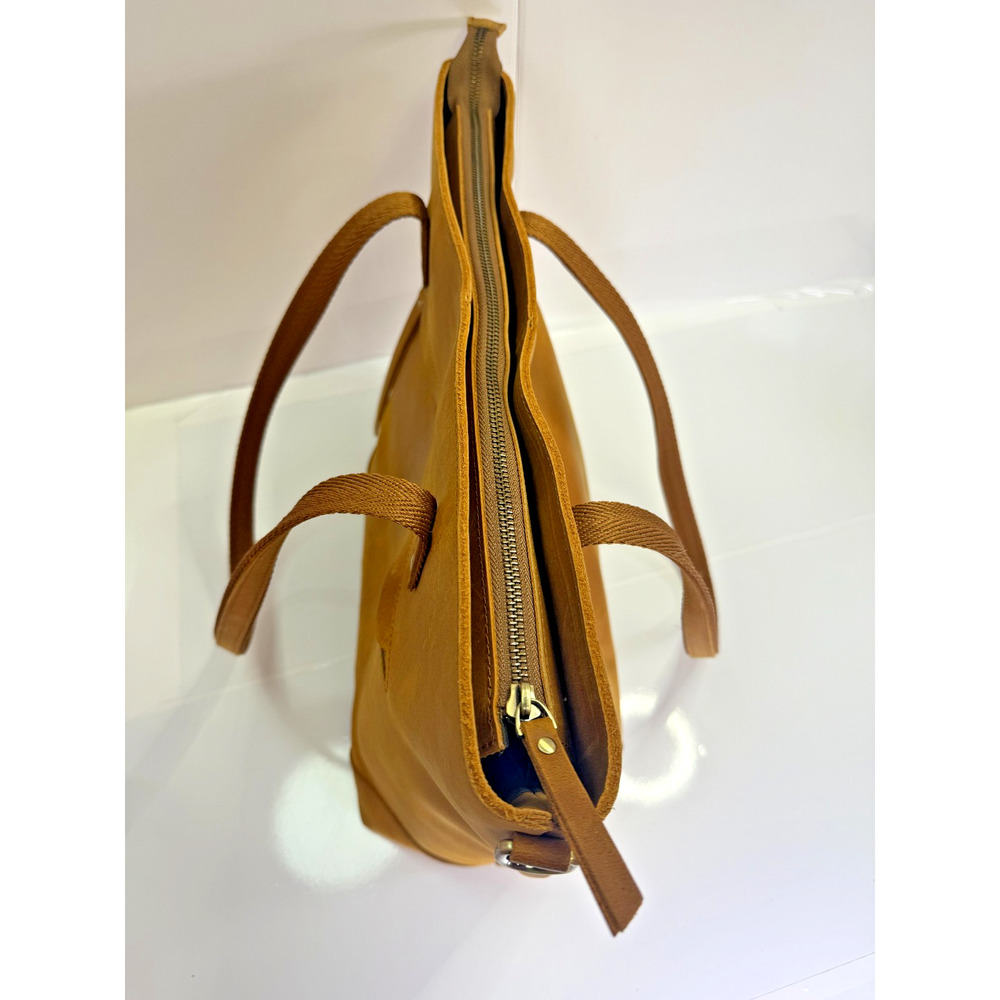 Brown Leather Crossbody Tote Work Travel Everyday Shoulder Bag S Zone 10.5 - Picture 6 of 11